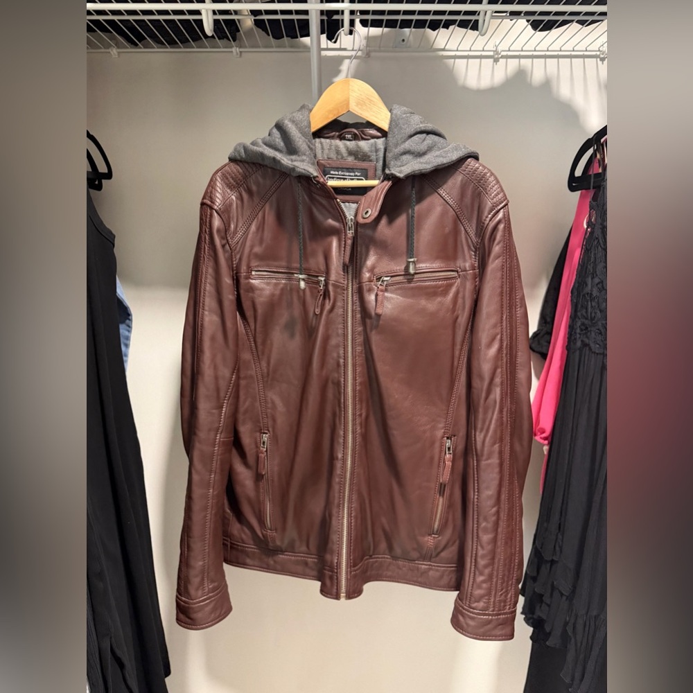 Men’s Boutique of Leathers Hooded Jacket